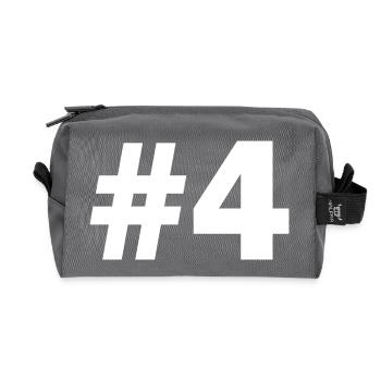 #4 - Trousse de toilette en tissu recyclé - anthracite - Devant