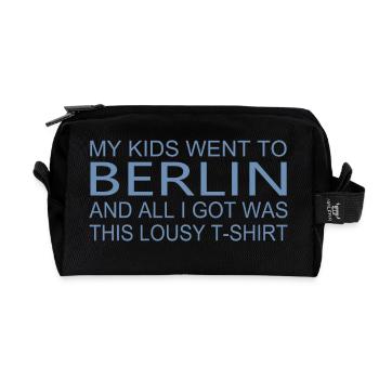 My children were in Berlin and everything I knew - Recycled Toiletry Zip Bag - black - Front