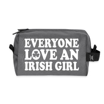 Everyone loves an irish girl - Recycled Toiletry Zip Bag - anthracite - Front