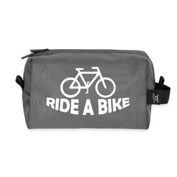 FAIRE DU VÉLO - Trousse de toilette en tissu recyclé - anthracite - Devant