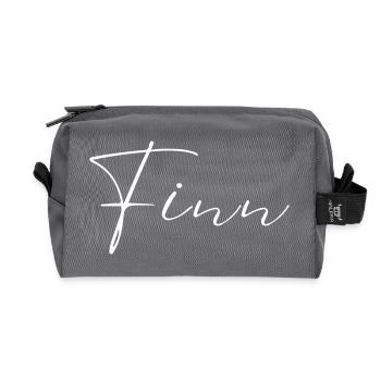 Finn Name T-Shirt Geschenk Für Männer - Recycelte Kulturtasche - Anthrazit - Vorne