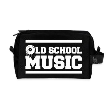 Musique old school - Trousse de toilette en tissu recyclé - noir - Devant