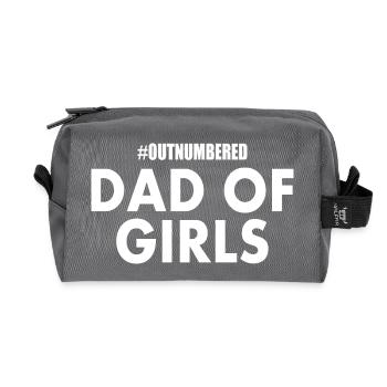 Dad of girls - Recycelte Kulturtasche - Anthrazit - Vorne