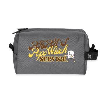 PAPA's PopoWisch Service - Recycled Toiletry Zip Bag - anthracite - Front