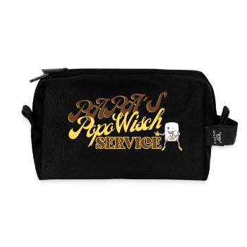 PAPA's PopoWisch Service - Recycled Toiletry Zip Bag - black - Front