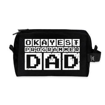 Okayest Programmer Dad - Recycelte Kulturtasche - Schwarz - Vorne