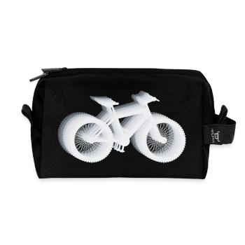 Bike Gift Idea Bike - Recycled Toiletry Zip Bag - black - Front