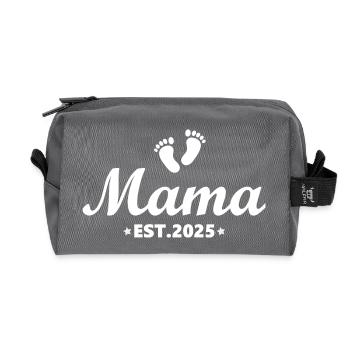 Future maman 2025 Cadeau Grossesse 2025 - Trousse de toilette en tissu recyclé - anthracite - Devant