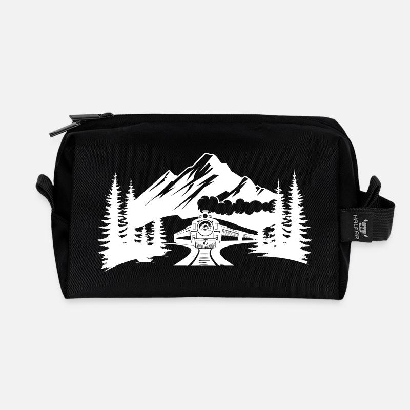 Eisenbahn - Recycelte Kulturtasche - Schwarz