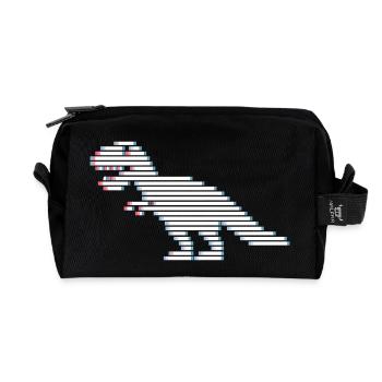 Dinosaures dinosaures dinosaures t-rex - Trousse de toilette en tissu recyclé - noir - Devant
