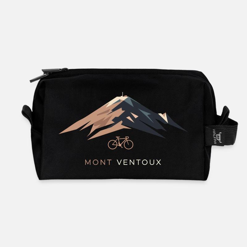 Mont Ventoux Cool Design - Recycled Toiletry Zip Bag - black