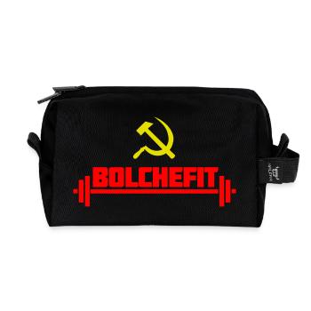 Bolshefit: Red Hammer Gym Tee - Recycled Toiletry Zip Bag - black - Front