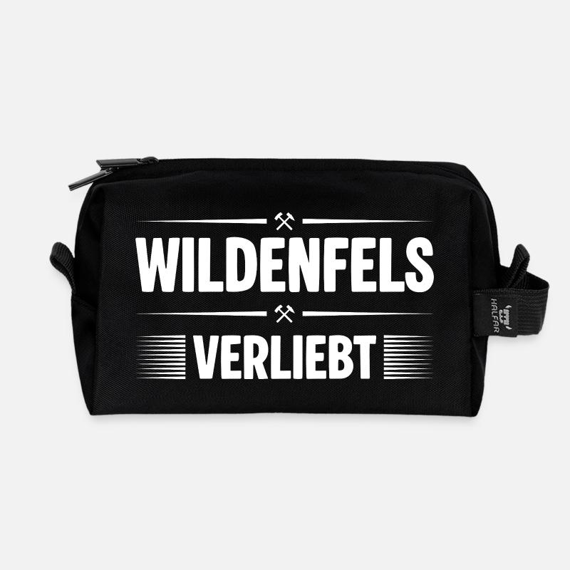 Wildenfels Verliebt - Recycelte Kulturtasche - Schwarz