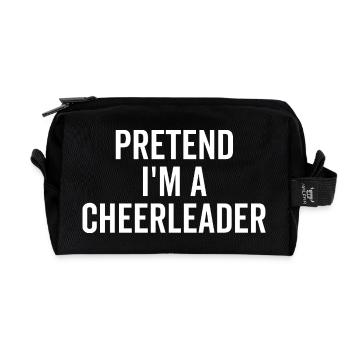 Tu so, als wäre ich ein Cheerleader - Recycelte Kulturtasche - Schwarz - Vorne