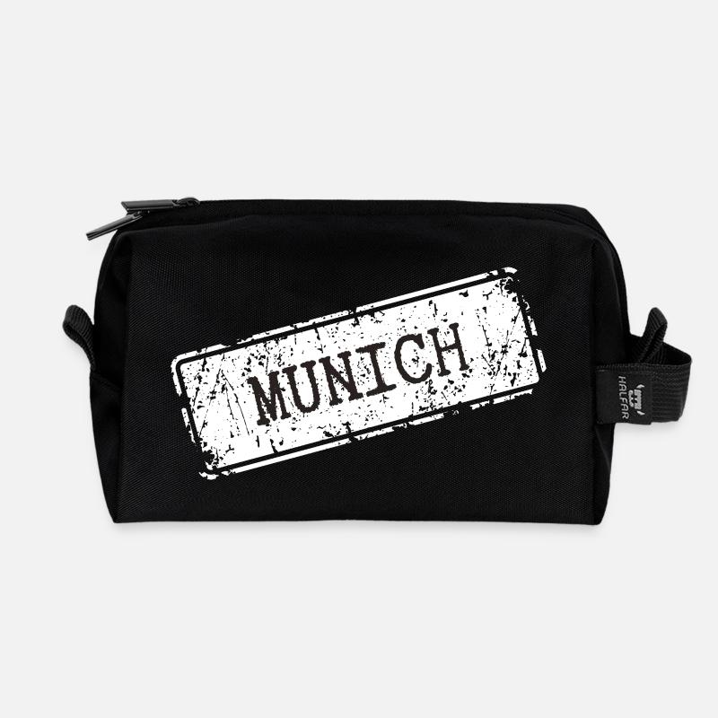 Munich - Recycelte Kulturtasche - Schwarz