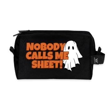 Nobody Calls Me Sheet Ghost T-Shirt - Recycelte Kulturtasche - Schwarz - Vorne