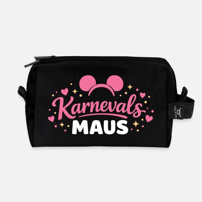 KarnevalsMaus Outfit Karneval Party Fastnacht  - Recycelte Kulturtasche - Schwarz