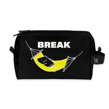 BREAK - Recycelte Kulturtasche - Schwarz - Vorne