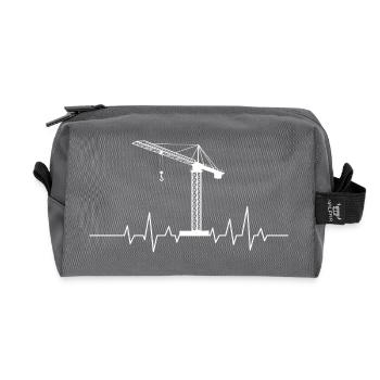 Crane Heartbeat EKG-Bauoperator - Recycelte Kulturtasche - Anthrazit - Vorne
