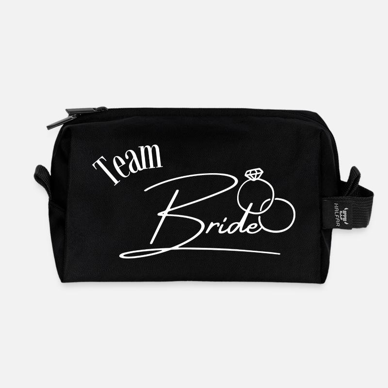 Team Bride - Recycelte Kulturtasche - Schwarz