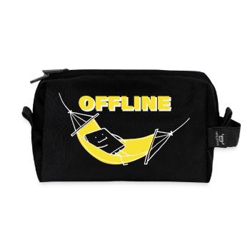 OFFLINE - Recycelte Kulturtasche - Schwarz - Vorne