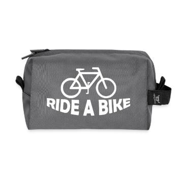FAIRE DU VÉLO - Trousse de toilette en tissu recyclé - anthracite - Devant