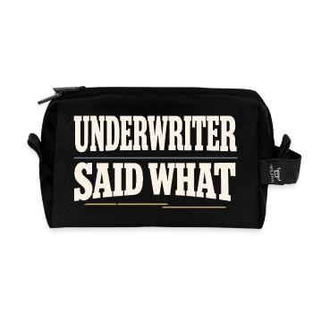 Mortgage Brokers, Loan Officers, - Recycled Toiletry Zip Bag - black - Front