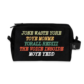 JONE GASPILLE TON JOUET MONME YORALL REDIII LA VOIX - Trousse de toilette en tissu recyclé - noir - Devant