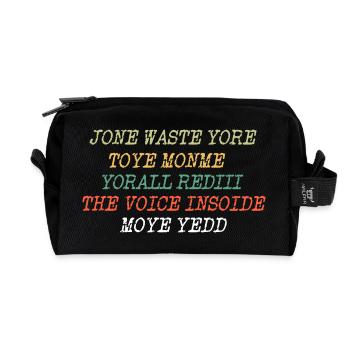 JONE GASPILLE TON JOUET MONME YORALL REDIII LA VOIX - Trousse de toilette en tissu recyclé - noir - Devant