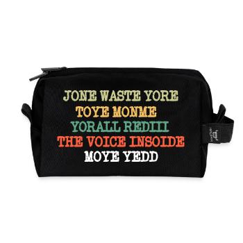 JONE GASPILLE TON JOUET MONME YORALL REDIII LA VOIX - Trousse de toilette en tissu recyclé - noir - Devant