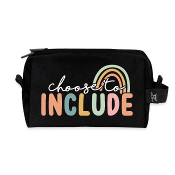Wähle es, um Regenbogen einzubeziehen - Recycelte Kulturtasche - Schwarz - Vorne