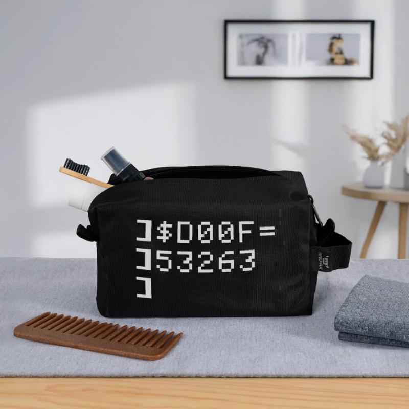 DOOF Code 8 bits Nerd Terminal Pixel Retro Trousse de toilette en tissu recyclé