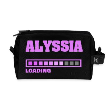 Geburt Alyssia - Recycelte Kulturtasche - Schwarz - Vorne