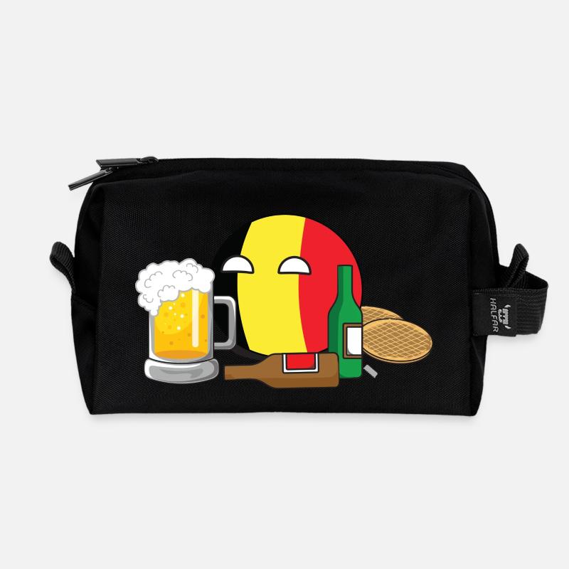 BelgiumBall - Recycled Toiletry Zip Bag - black