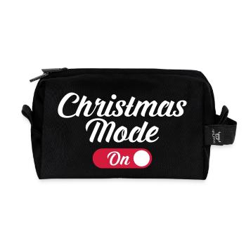 Christmas Mode (On) - Recycled Toiletry Zip Bag - black - Front