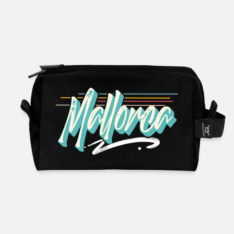 Mallorca - Recycelte Kulturtasche - Schwarz