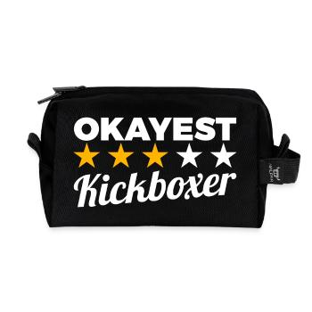 Average kickboxer - Recycled Toiletry Zip Bag - black - Front