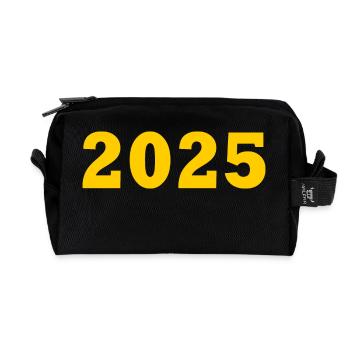 2025 - Recycled Toiletry Zip Bag - black - Front
