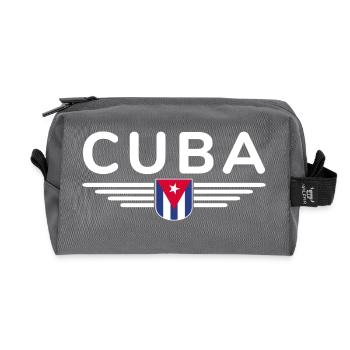 Stilvolles Kuba Design für Fans - Recycelte Kulturtasche - Anthrazit - Vorne