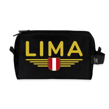 Lima Design – Experience Peru's Capital - Recycled Toiletry Zip Bag - black - Front