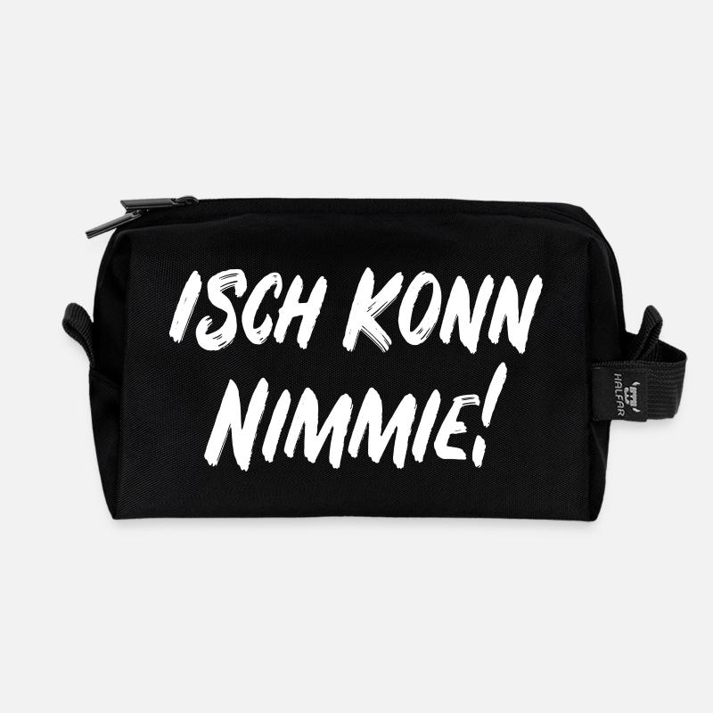Isch konn nimmie! - Recycelte Kulturtasche - Schwarz