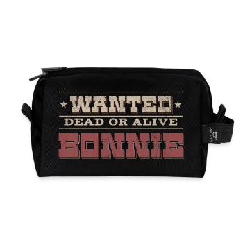 Bonnie and Clyde Wanted dead or alive Bonnie - Recycelte Kulturtasche - Schwarz - Vorne