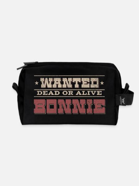 Bonnie and Clyde Wanted dead or alive Bonnie - Recycelte Kulturtasche - Schwarz