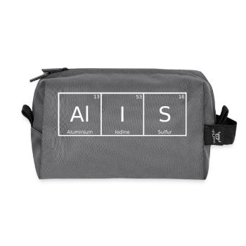 Alis Name First Name Chemistry Periodic Table Elements - Recycled Toiletry Zip Bag - anthracite - Front