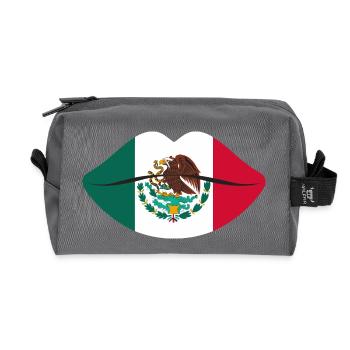 Kuss Mexiko - Recycelte Kulturtasche - Anthrazit - Vorne