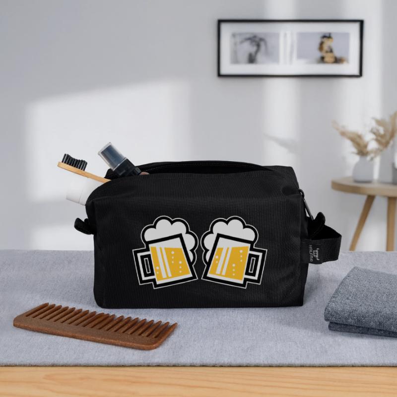 2 chopes à bière bavaroise Prosten (chopes à bière / 3C) Trousse de toilette en tissu recyclé