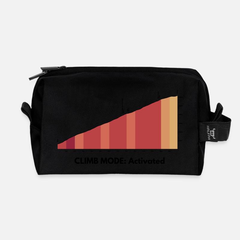 Climb Mode Activated – Alpe d'Huez Shirt - Recycled Toiletry Zip Bag - black