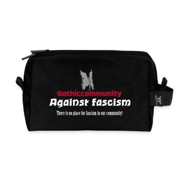 Contrele fascisme - Trousse de toilette en tissu recyclé - noir - Devant