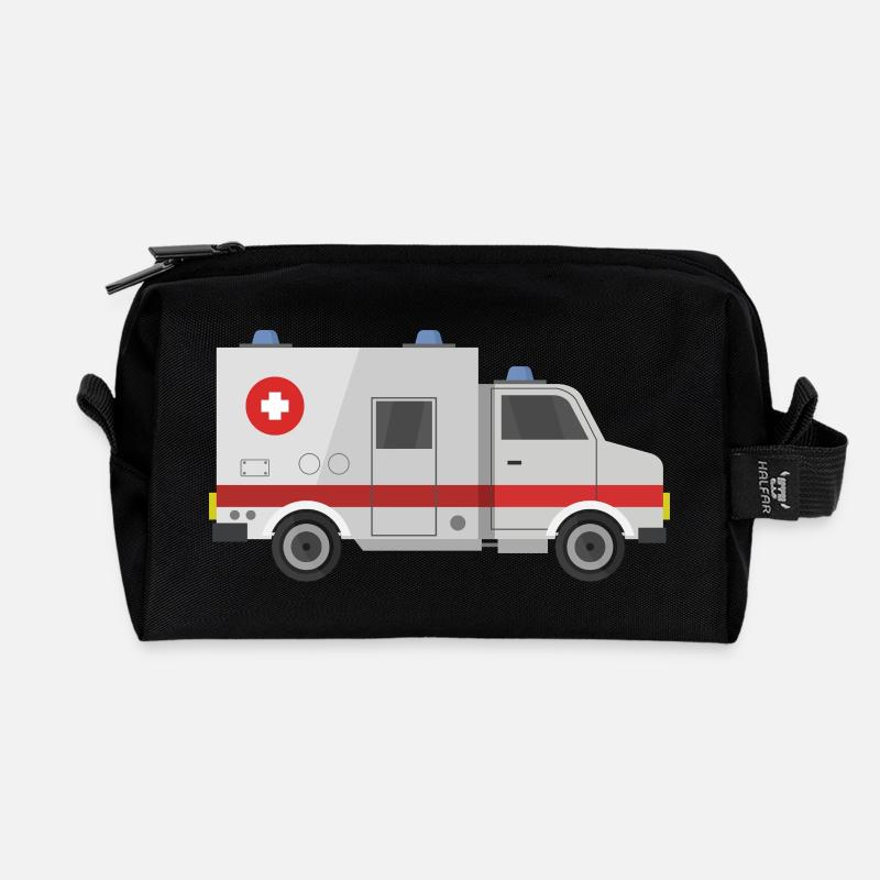 Ambulance - Recycled Toiletry Zip Bag - black