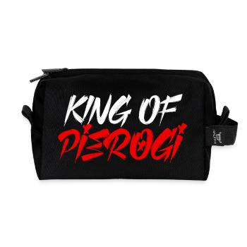 King of Pierogi - Recycled Toiletry Zip Bag - black - Front